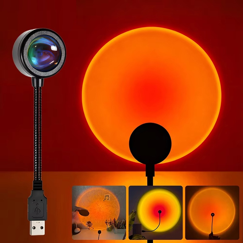 Photography Lighting Background - Renkli Degrade USB Gün Batımı Lambası