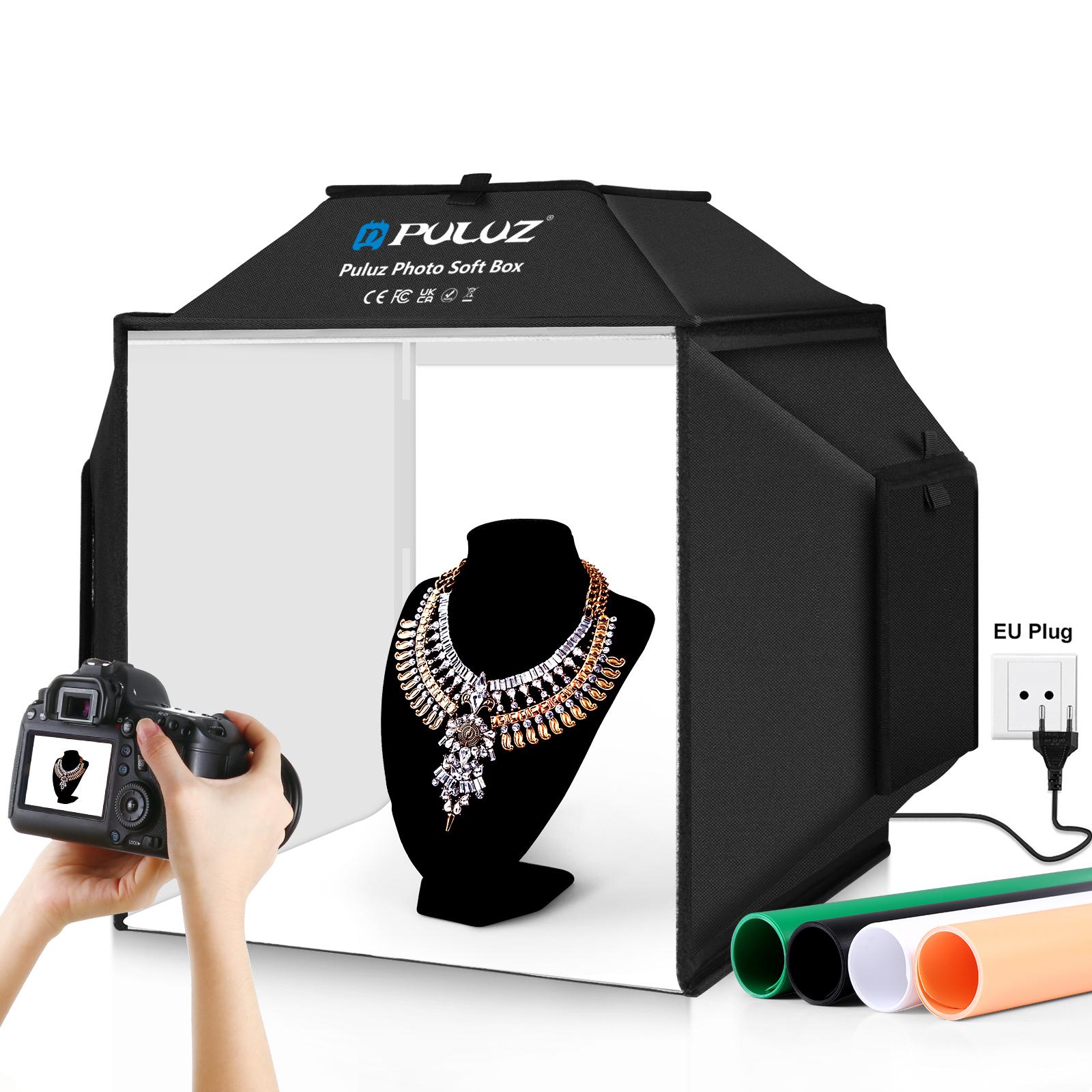 Photography Lighting Kit With Backdrop - PULUZ 40 cm Katlanır 72 W
