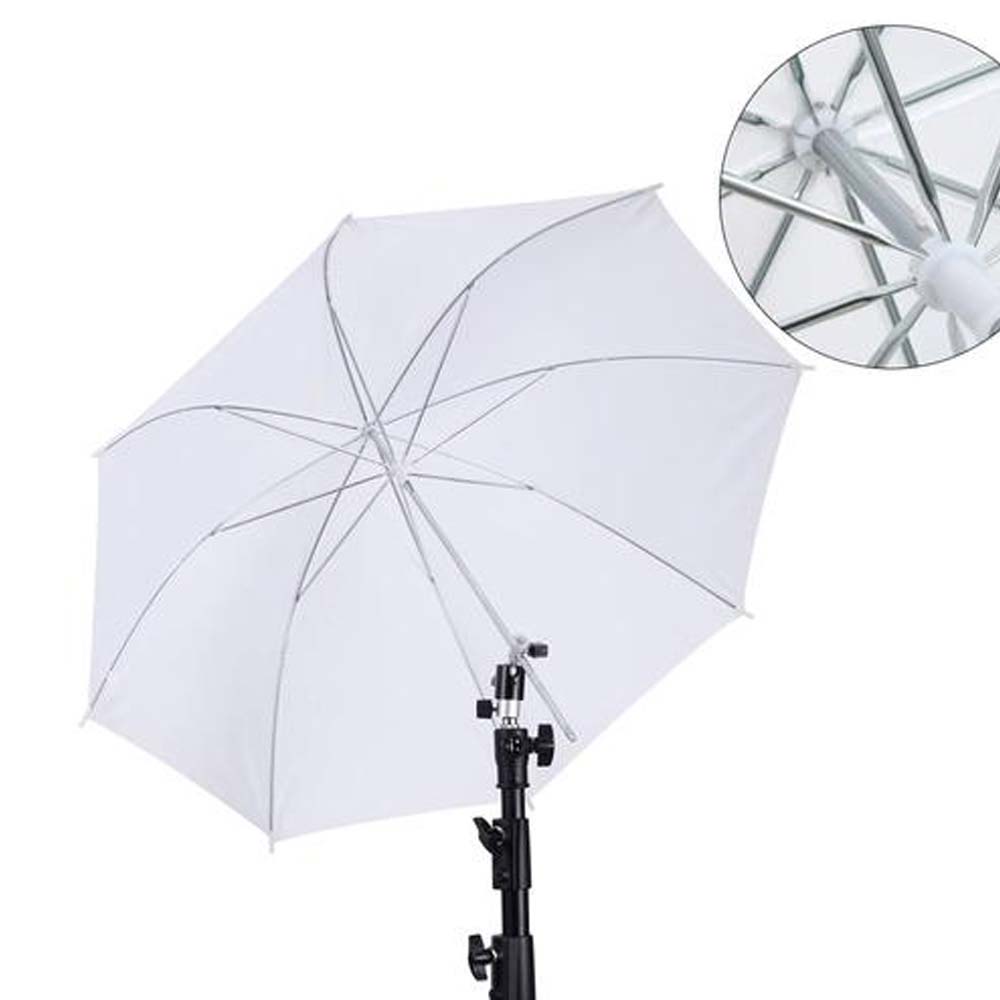 Photography Lighting With Umbrella - 50cm/20 İnç Fotoğrafçılık Şemsiyesi Metal Saplı
