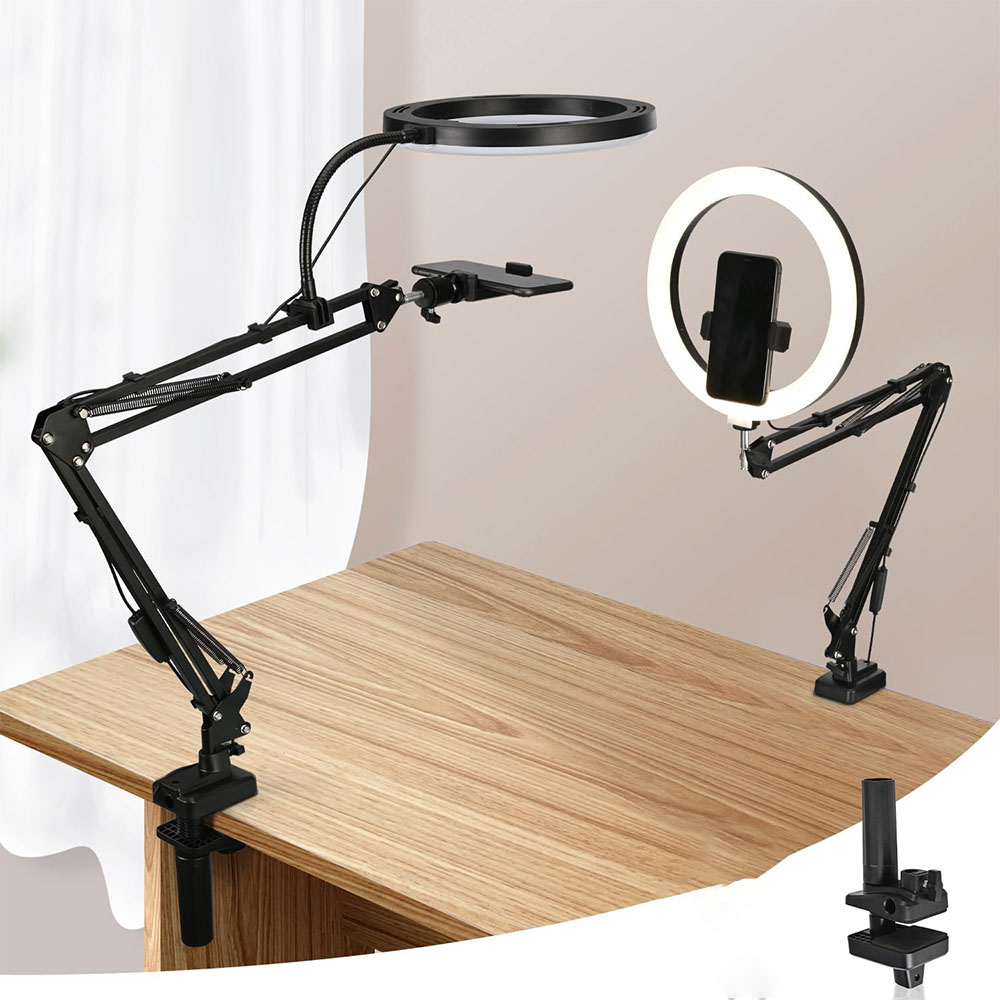Photography Lighting Overhead - Standlı ve Telefon Tutuculu Halka Işık