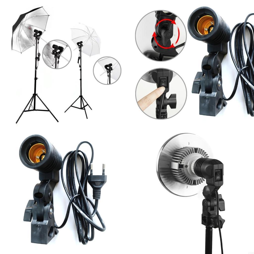 Photography Lighting With Umbrella - E27 Işık Standı Şemsiye Reflektör Desteği