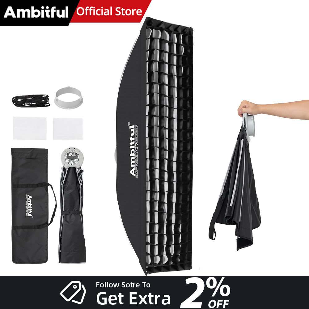 Photography Studio Lighting Set Up - AMBITFUL Q7-II 30*120cm Bowens Mount Şerit