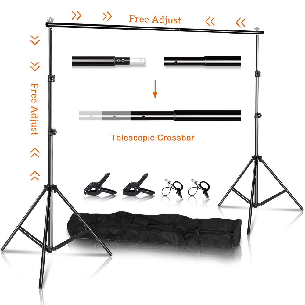 Photography Lighting Kit With Backdrop - Fotoğraf Stüdyosu Arka Plan Fotoğrafçılığı Fon