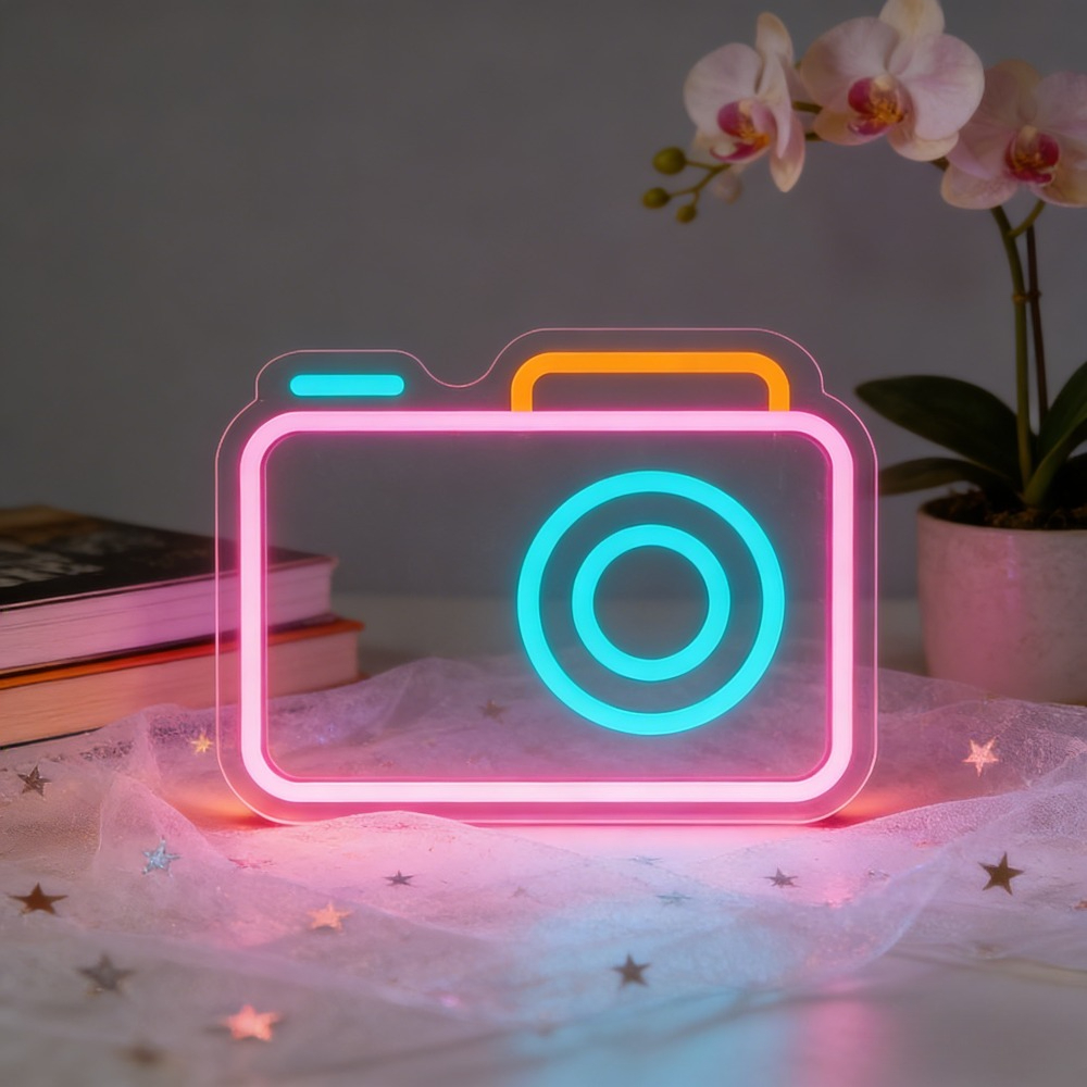 Kamera Neon Tabela LED Duvar S - Photography Studio Lighting Set Up incelemesi ve fiyatı