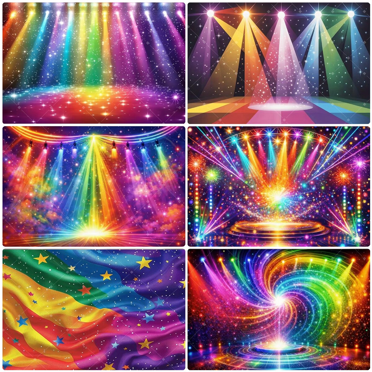 Renkli Gökkuşağı Sahne Işığı F - Photography Lighting Background incelemesi ve fiyatı