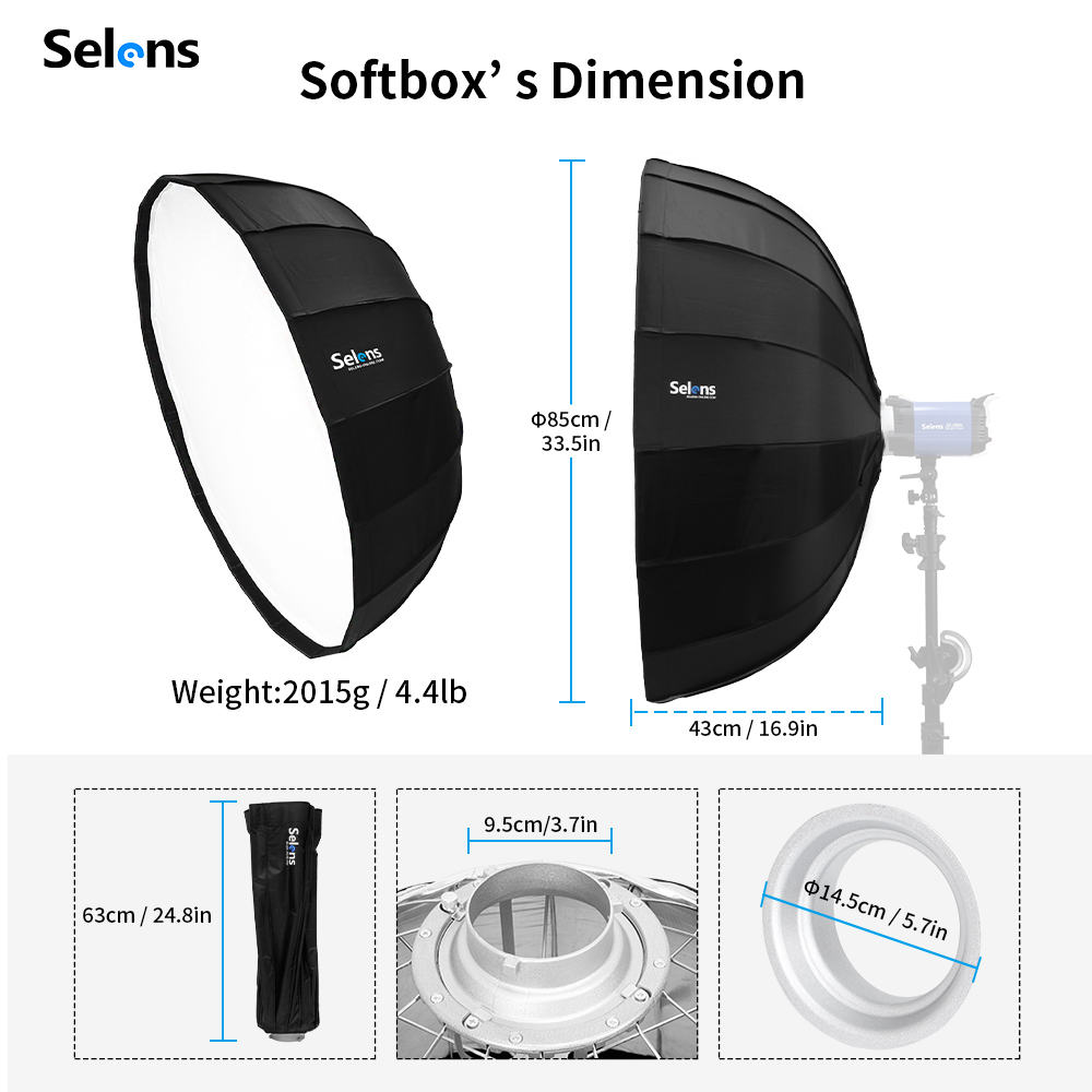 Selens 85cm şemsiye Radar Soft - Photography Lighting With Umbrella incelemesi ve fiyatı