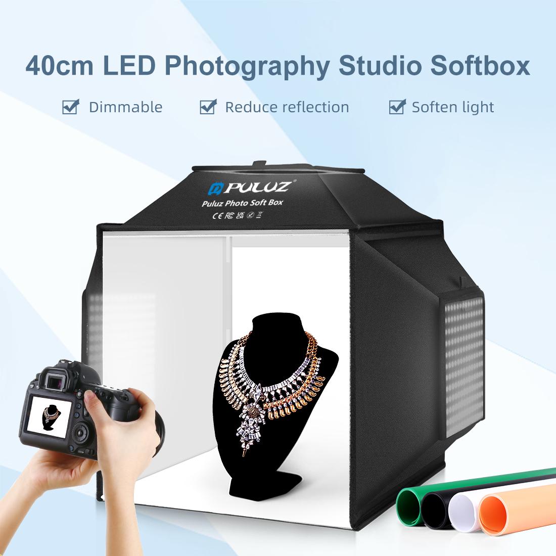 PULUZ 40 cm Katlanır 72 W 5500 - Photography Lighting Kit With Backdrop incelemesi ve fiyatı
