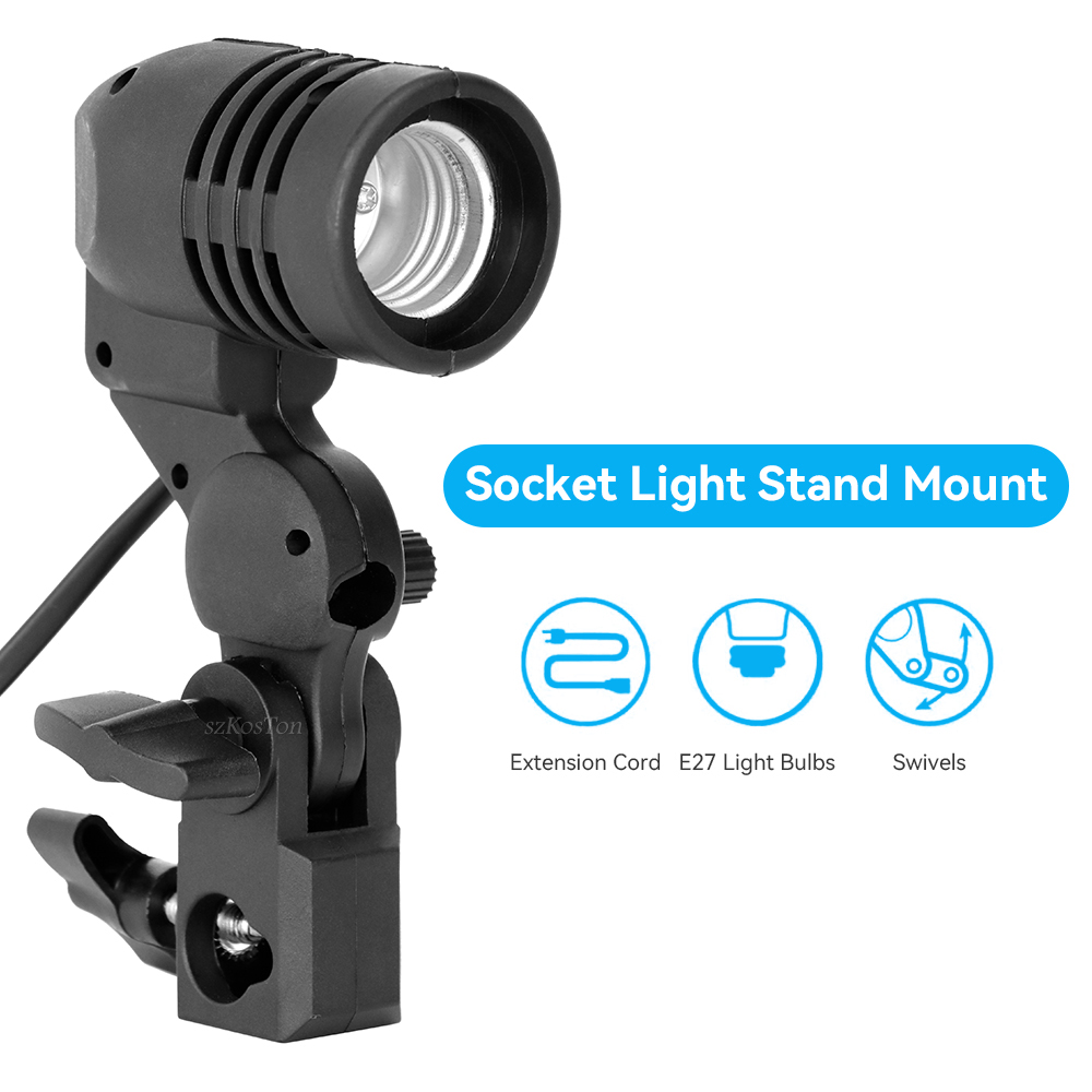 2 adet/1 adet E27 tek kafa amp - Photography Lighting With Umbrella incelemesi ve fiyatı