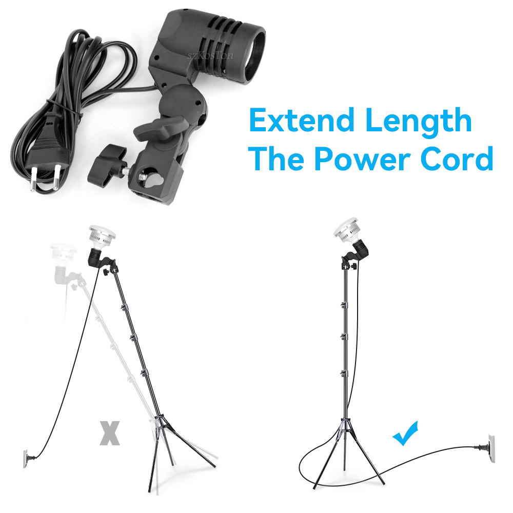 2 adet/1 adet E27 tek kafa amp - Photography Lighting With Umbrella incelemesi ve fiyatı
