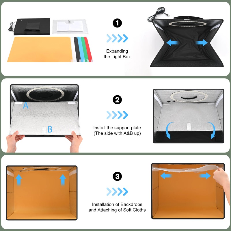 Lightdow Fotoğraf Stüdyosu Işı - Photography Lighting Kit With Backdrop incelemesi ve fiyatı