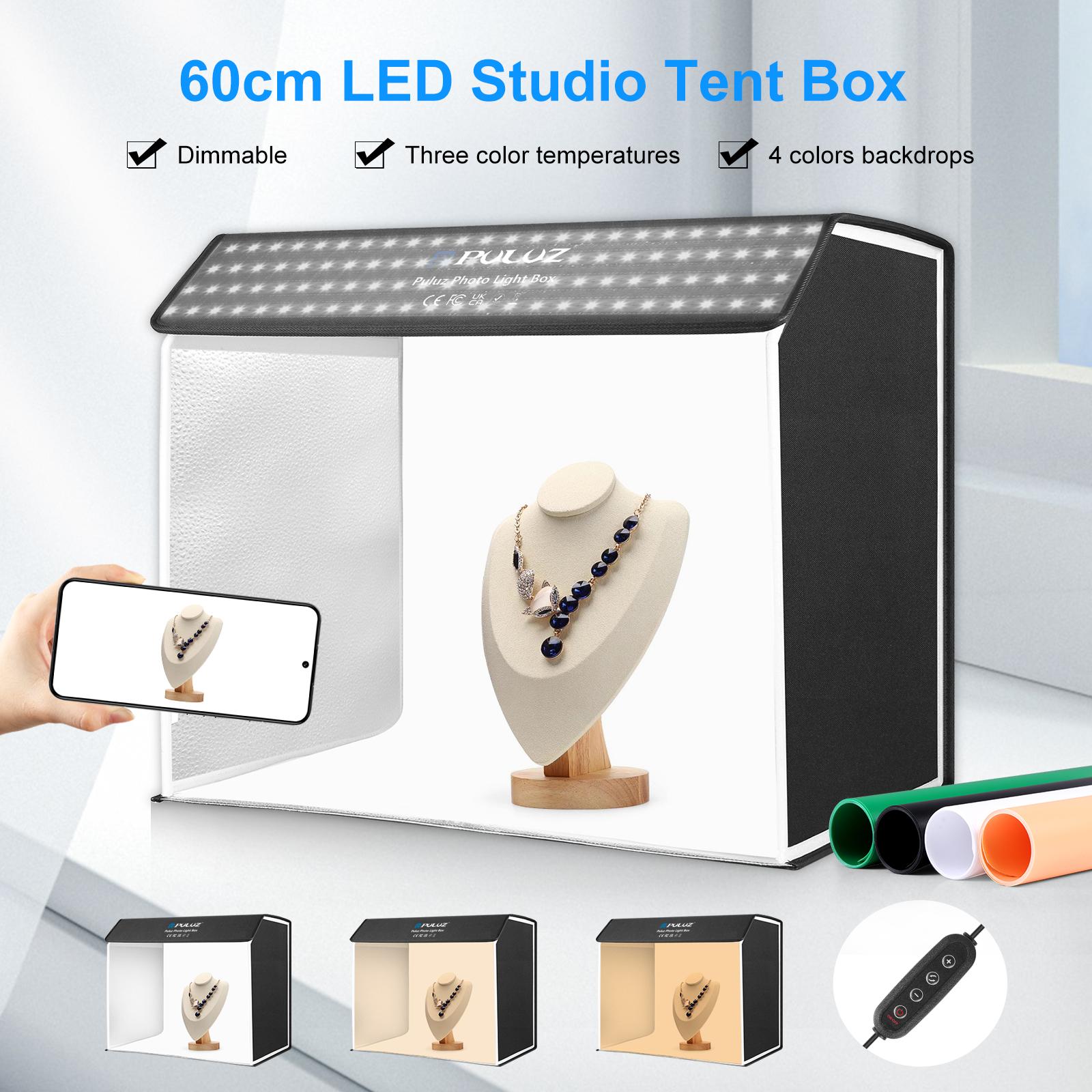 PULUZ 60 x 40cm Fotoğraf Stüdy - Photography Lighting Kit With Backdrop incelemesi ve fiyatı
