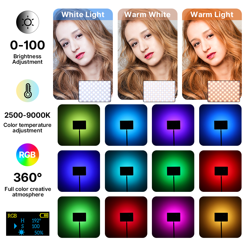 Ulanzi LT003 15W RGB Video işı - Photography Lighting With Umbrella incelemesi ve fiyatı